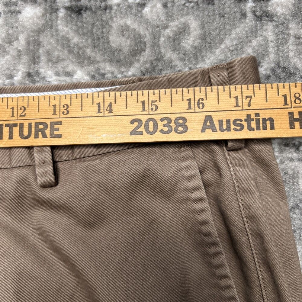 NWT Peter Millar Flat Front Chino Pants Size 35x36 Pima Cotton Espresso Brown - Picture 6 of 13